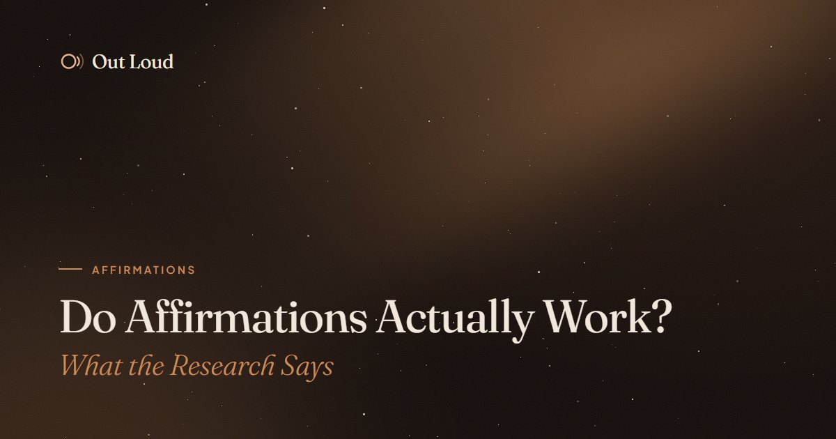 Warm light across a dark wall with the question: do affirmations actually work?