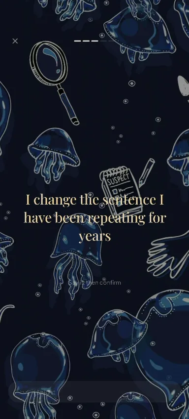 An Out Loud session line reading I change the sentence I have been repeating for years